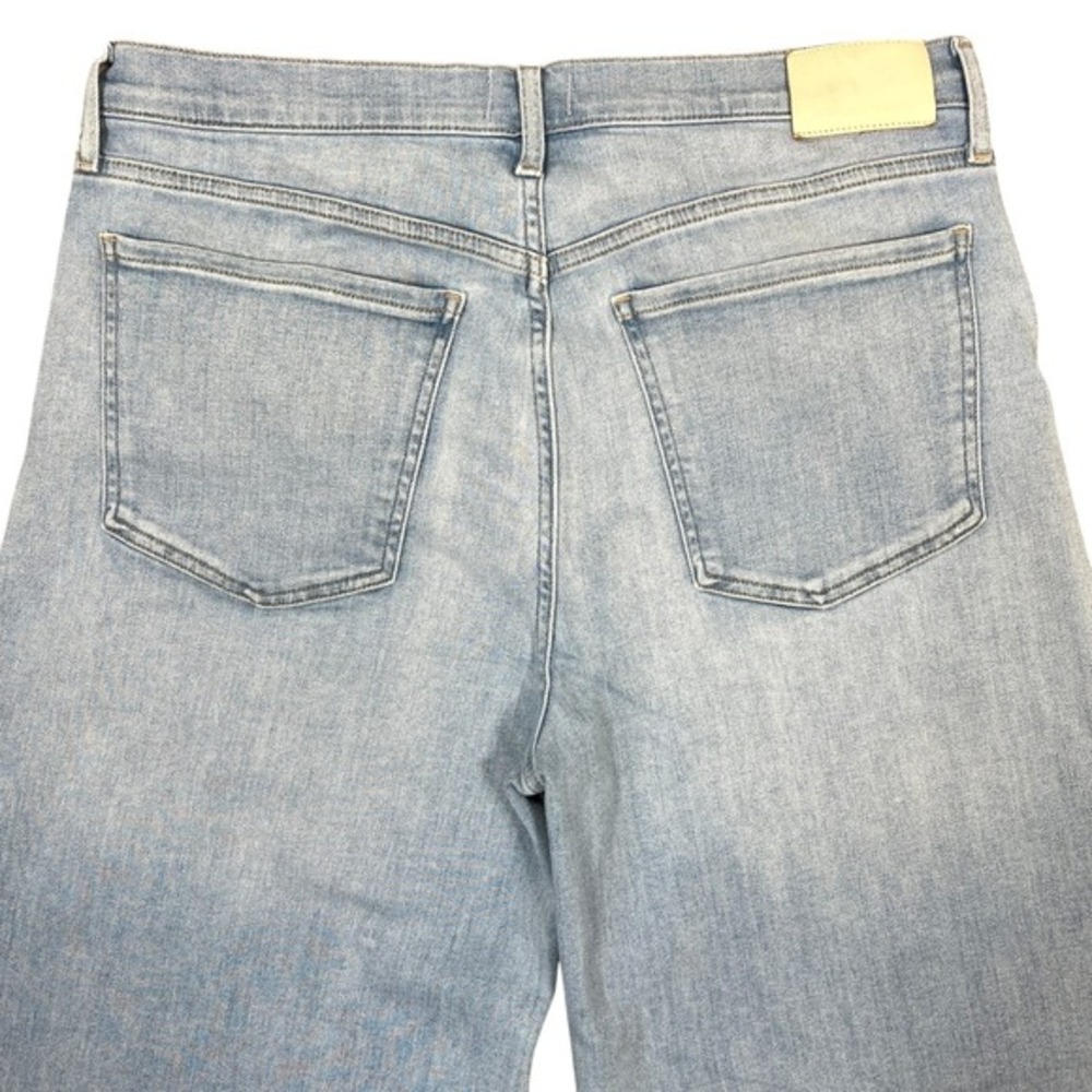 Citizens of Humanity Lyra Wide Leg Crop Jeans 32" Marquee Light Wash Raw Hem - Picture 7 of 14